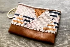 Geometric Zip Pouch Free Crochet Pattern