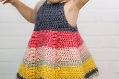 Puff Stitch Toddler Dress Free Crochet Pattern