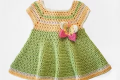 Butterfly Kisses Baby Dress Free Crochet Pattern