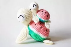 Watermelon Turtles Amigurumi Free Crochet Pattern