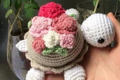 Crochet Turtles Carrying Flowers Crochet Pattern