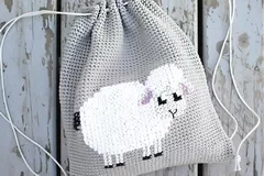 Lamb Cinched Backpack Free Crochet Pattern