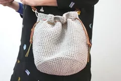 Drawstring Bucket Bag Free Crochet Pattern