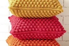 Bobble-licious Pillows Free Crochet Pattern