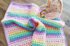 Cosy Stripe Blanket Free Crochet Pattern