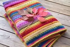 Cosy Stripe Blanket Free Crochet Pattern 4