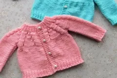 Lazy Daisy All-in-One Baby Cardigan Free Knitting Pattern