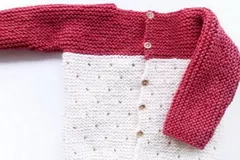 Strawberry Seed Baby Sweater Free Knitting Pattern