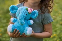 Blue Elephant Free Crochet Pattern