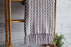 Granny Stripe Throw Blanket Free Crochet Pattern