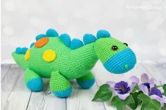 Bright Dinosaur Free Crochet Pattern