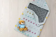 Candy Baby Sleeping Bag Free Crochet Pattern