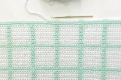 Windowpane Baby Blanket Free Crochet Pattern