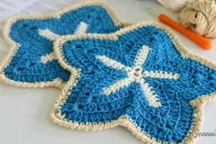 How To Crochet A Starfish Dish Cloth video tutorial