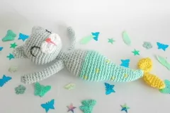 Amigurumi Mermaid Cat Doll Crochet Free Pattern