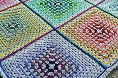 Patchwork Granny Square Blanket Free Crochet Pattern