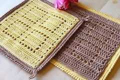 Easy Double Sided Potholder Free Crochet Pattern