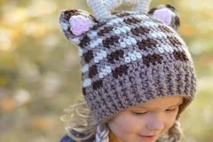 Plaid Woodland Animal Hats Free Crochet Pattern