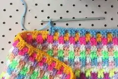 Leaping Stripes and Blocks Blanket Free Crochet Pattern