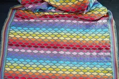 Rainbow Stained Glass Blanket Free Crochet Pattern