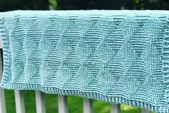 Ribbed Diamond Blanket Free Crochet Pattern