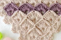 Triangle Shawl Box Stitch Crochet Free Pattern