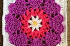 Heart Mandala: Octagon to Square Free Crochet Pattern