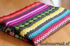 Stitch Sampler Stripe Blanket Free Crochet Pattern