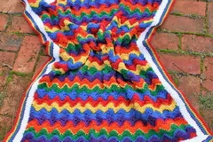 Energizing Rainbow Baby Blanket Free Crochet Pattern