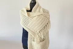 Pocket Shawl Free Crochet Pattern