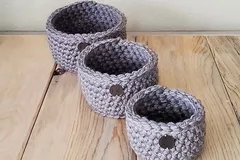 Nesting Baskets Free Crochet Pattern