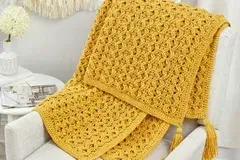 Golden Waves Throw Free Crochet Pattern