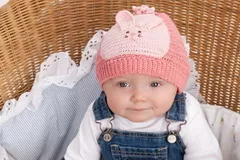 Cute Bunny Baby Hat and Booties Free Crochet Pattern