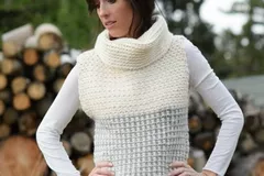 Crochet Cowl Sweater Vest Free Pattern