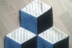 Crochet 3D Diamond Blanket Free Patterns