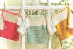 French Macaroon Baby Sweater Free Knitting Pattern