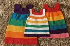 Rainbow Dress Free Crochet Pattern