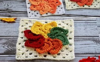 Free Crochet Pattern Leaves Granny Square Video Tutorial