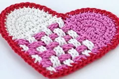 Scandinavian Heart Coaster Free Crochet Pattern