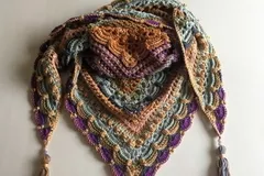 Lost in Time Triangle Shawl Free Crochet Pattern