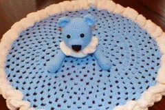 Teddy Bear Blanket Free Crochet Pattern