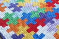 Puzzles Blanket Free Crochet Pattern