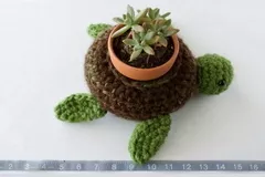 World Turtle Succulent Holder Free Crochet Pattern