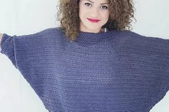 Batwing Sweater Free Crochet Pattern and Video Tutorial