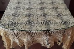 The tablecloth is knitted from YarnArt yarn - TULIP