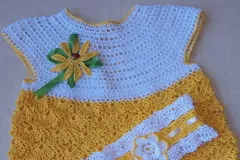 Crochet summer dress for baby 1.5-2 years old