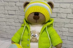 Teddy bear crocheted