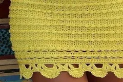 Mini crochet skirt