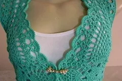 Crochet lace vest