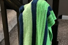 Double Crochet Striped Blanket